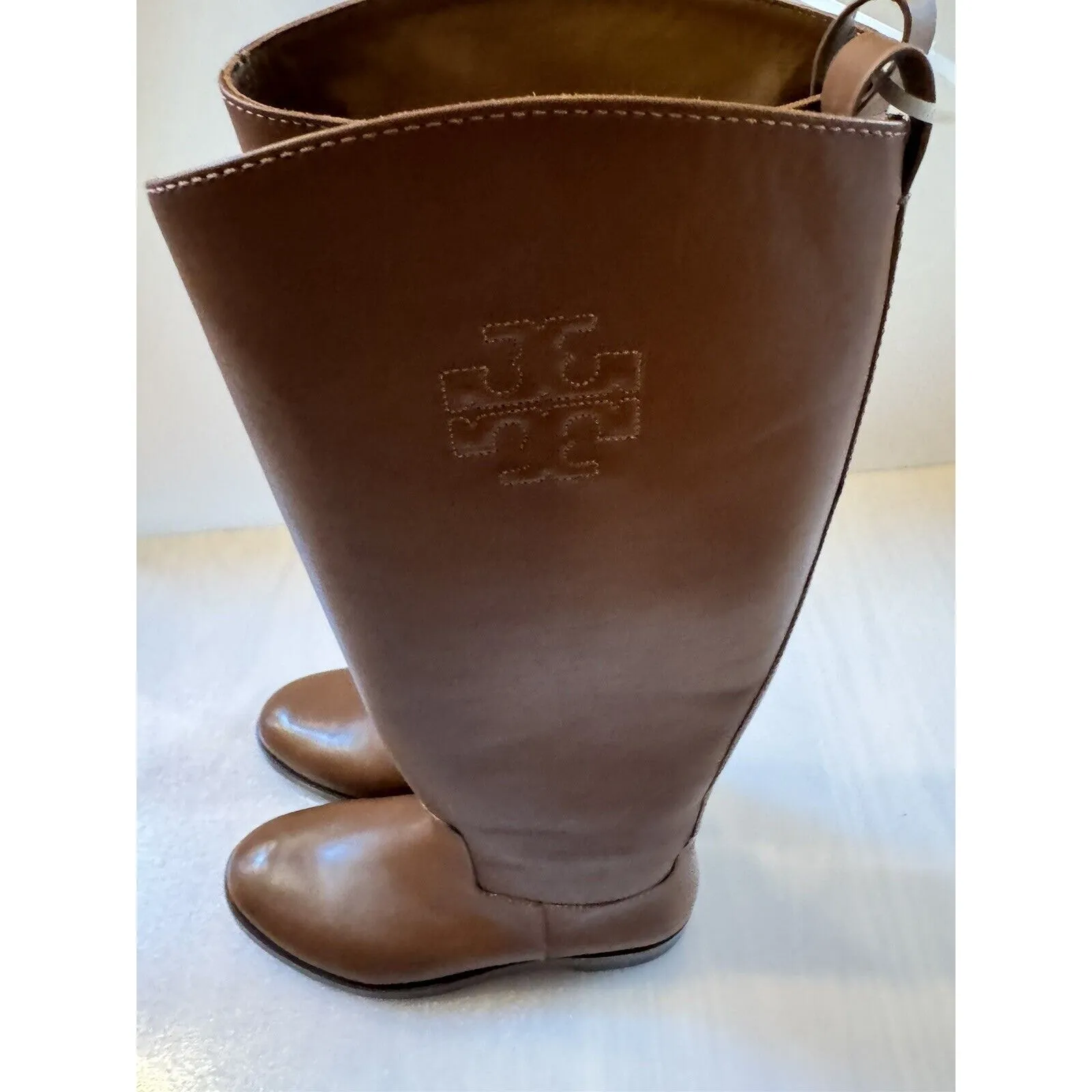 Tory Burch The Riding Boot Size 8 Palissandro (Royal Tan) Color $648 - Image 13