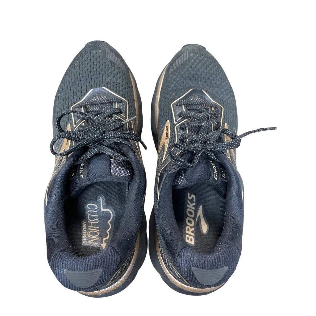 Brooks Ghost 12 Womens Black Gold Running Shoes Sneakers Size 8.5B SKU 9364 - Image 13