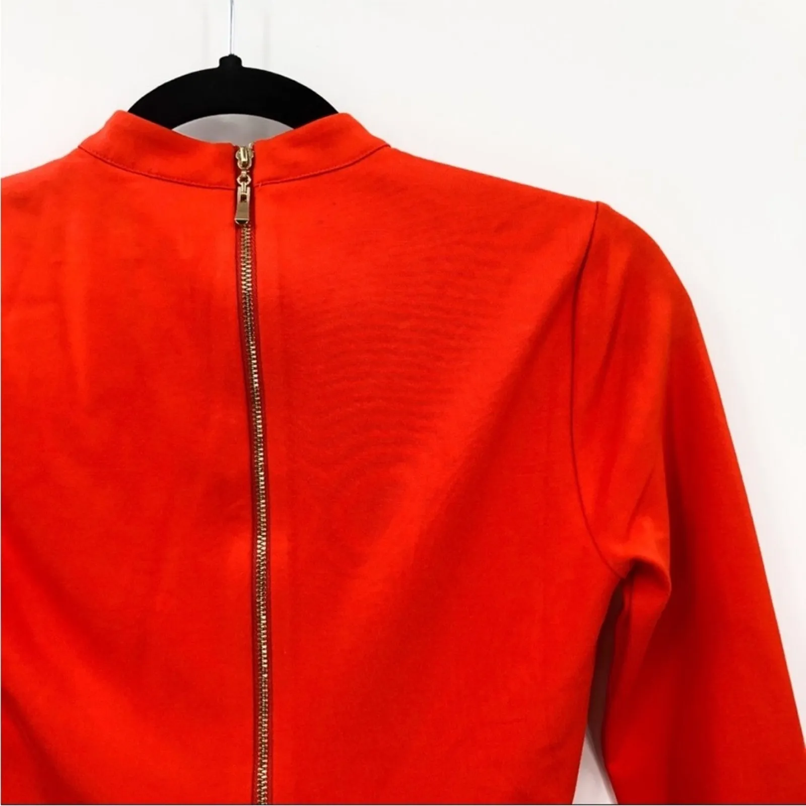 NBD X NAVEN Revolve Alicia Bodycon Long Sleeve Orange Tulip Dress Cut Out - Image 8