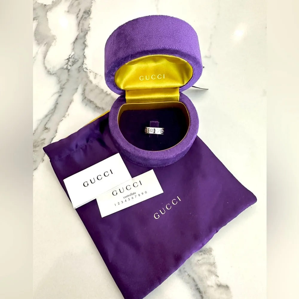 Gucci Icon Blooms Ring 18kt White Gold - Image 11