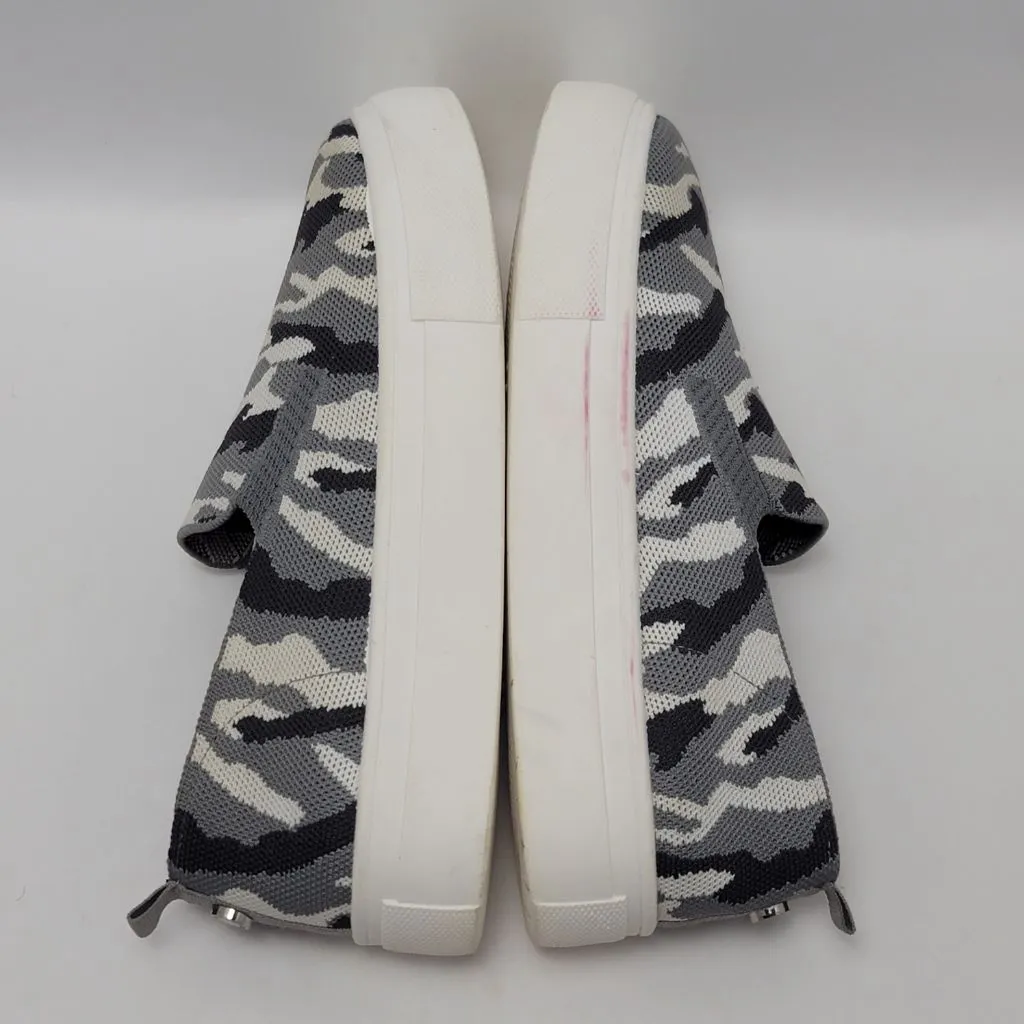 Women's Steve Madden Maygee Gray Camo Knit Stretchy Slip-On Sneakers Size 9 - Image 10