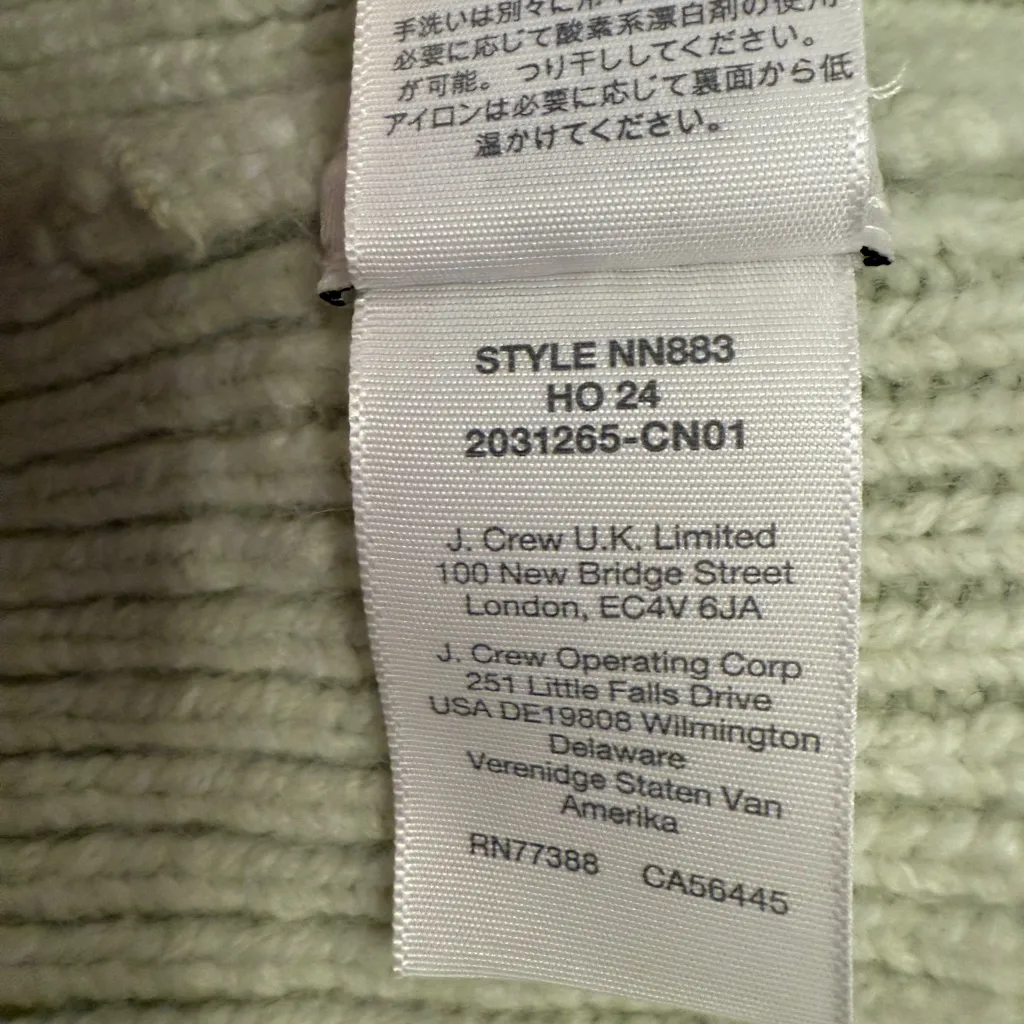 Madewell Wool Blend Knit Beanie Mint Green Celery One Size EUC - Image 3