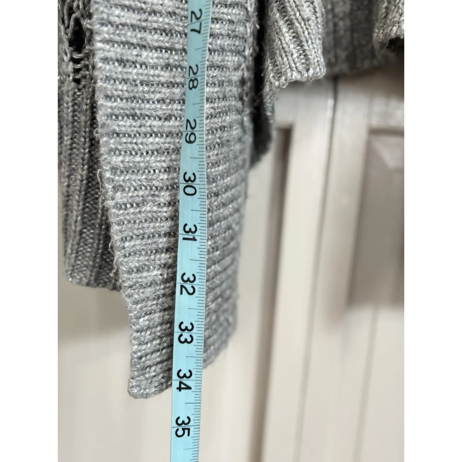 Apt. 9 Open Cardigan Long Sleeve Open Knit Size Sm‎ Gray Shawl Neckline Soft - Image 3