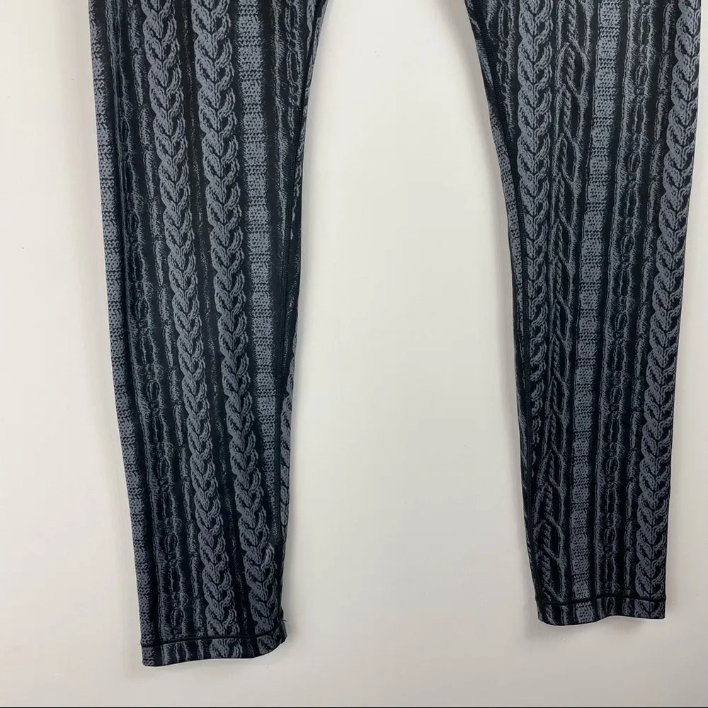 Calia by Carrie Underwood Chain Link Print Leggings Black Grey Size L - Image 6