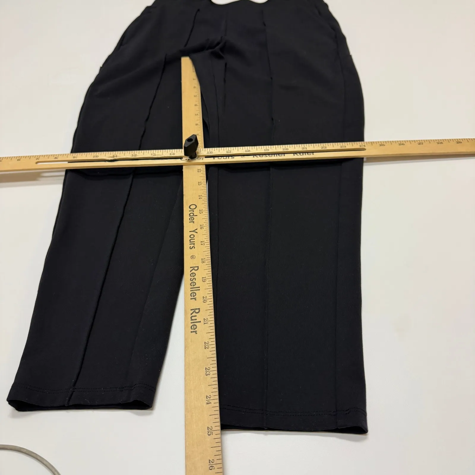 Athleta Pants Womens X Small Black Venice Pintuck Zip Pockets Ankle - Image 10