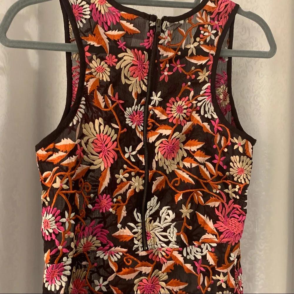 BARASCHI Embroidered Sleeveless Top Sz:XS - Image 2