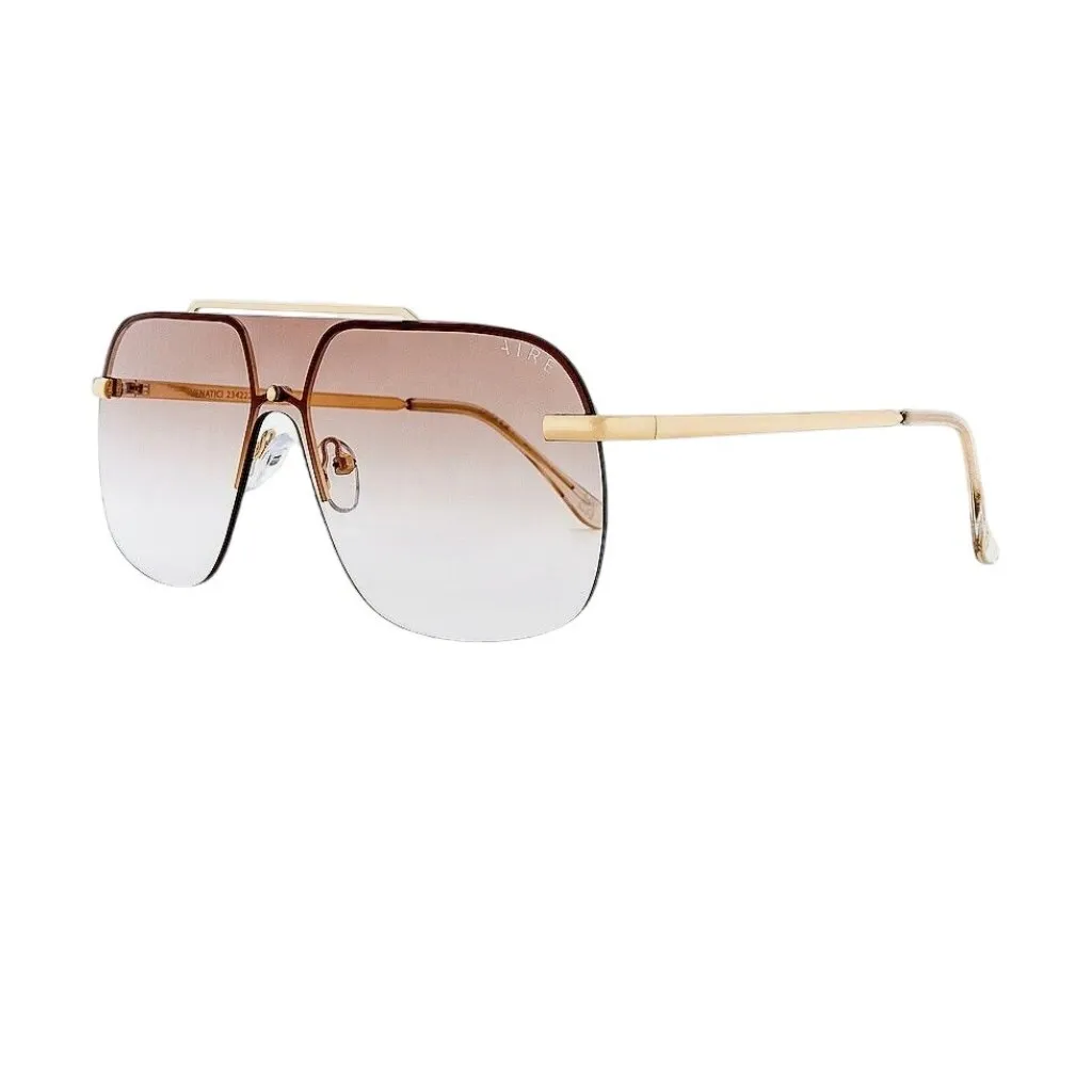 AIRE Venatici in Bright Gold & Light Brown Grad New Womens Sunnies - Image 2