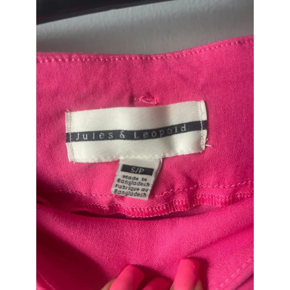 Jules & Leopold Hot Pink Trouser Pants with Belt - Image 3