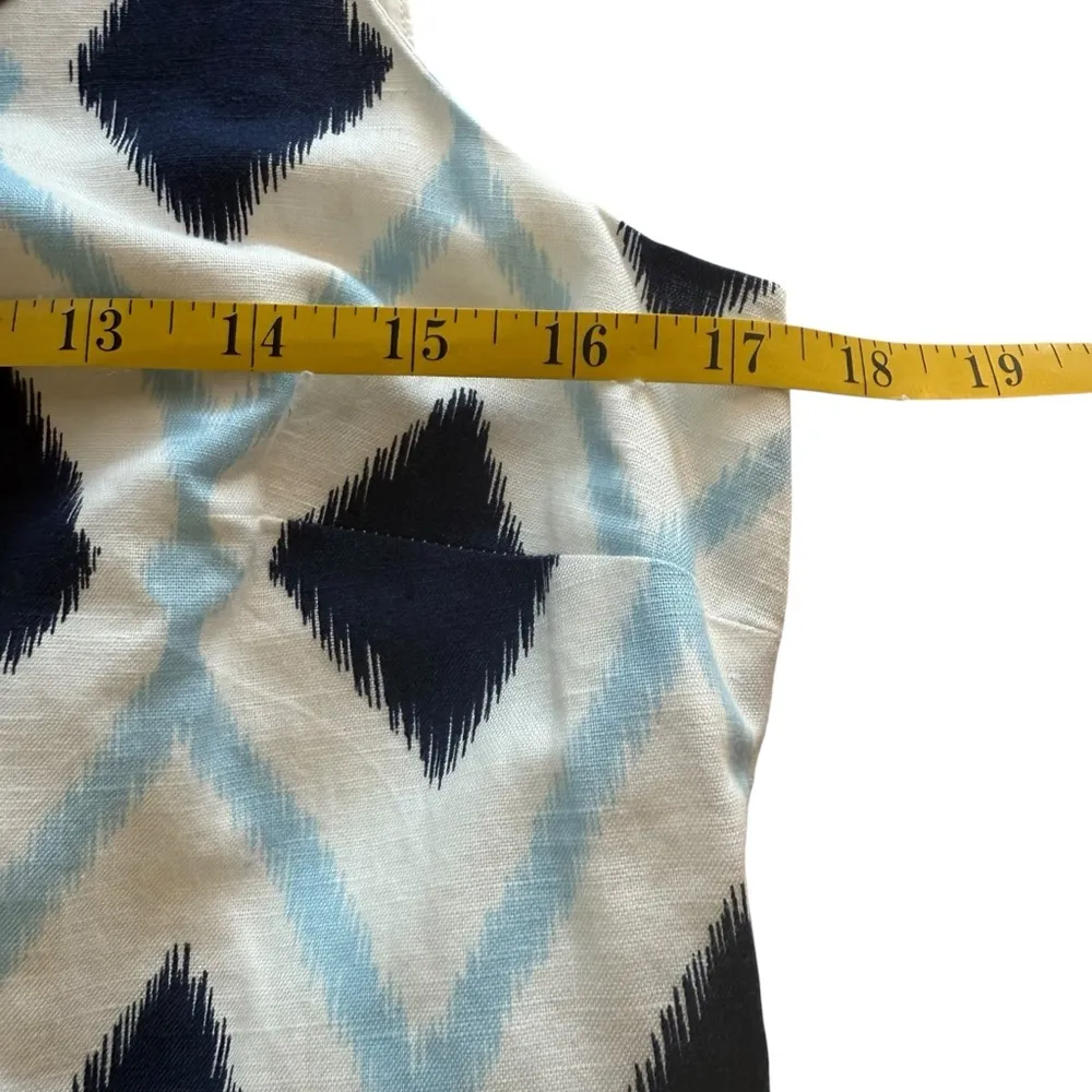 Talbots Petite Linen Blend Audrey Shift‎ Dress Geometric 6P Vacation Nautical - Image 6