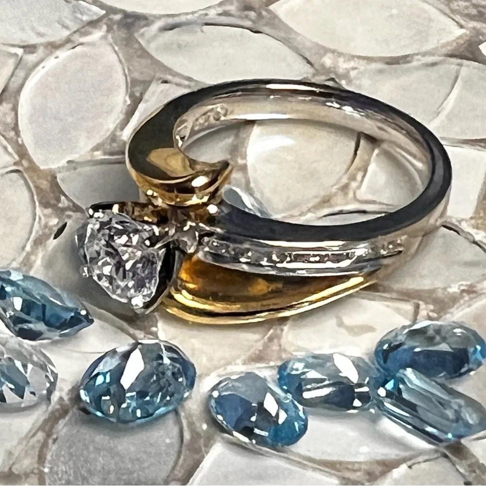 14K Gold 1.70ct Diamond & Sapphire? Ring - Image 11