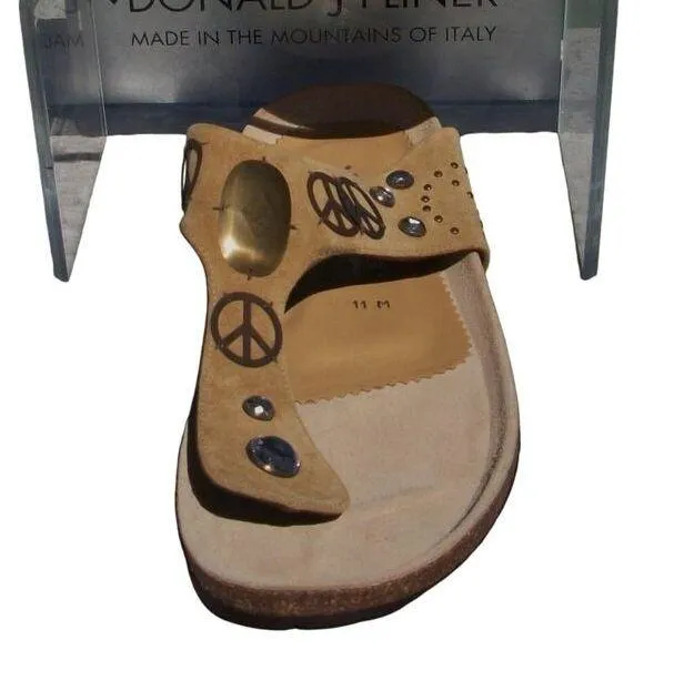 Donald Pliner Tan Peace Suede Leather Shoe New Suede Footbed Gel Sole $255 NIB Size 10 - Image 3