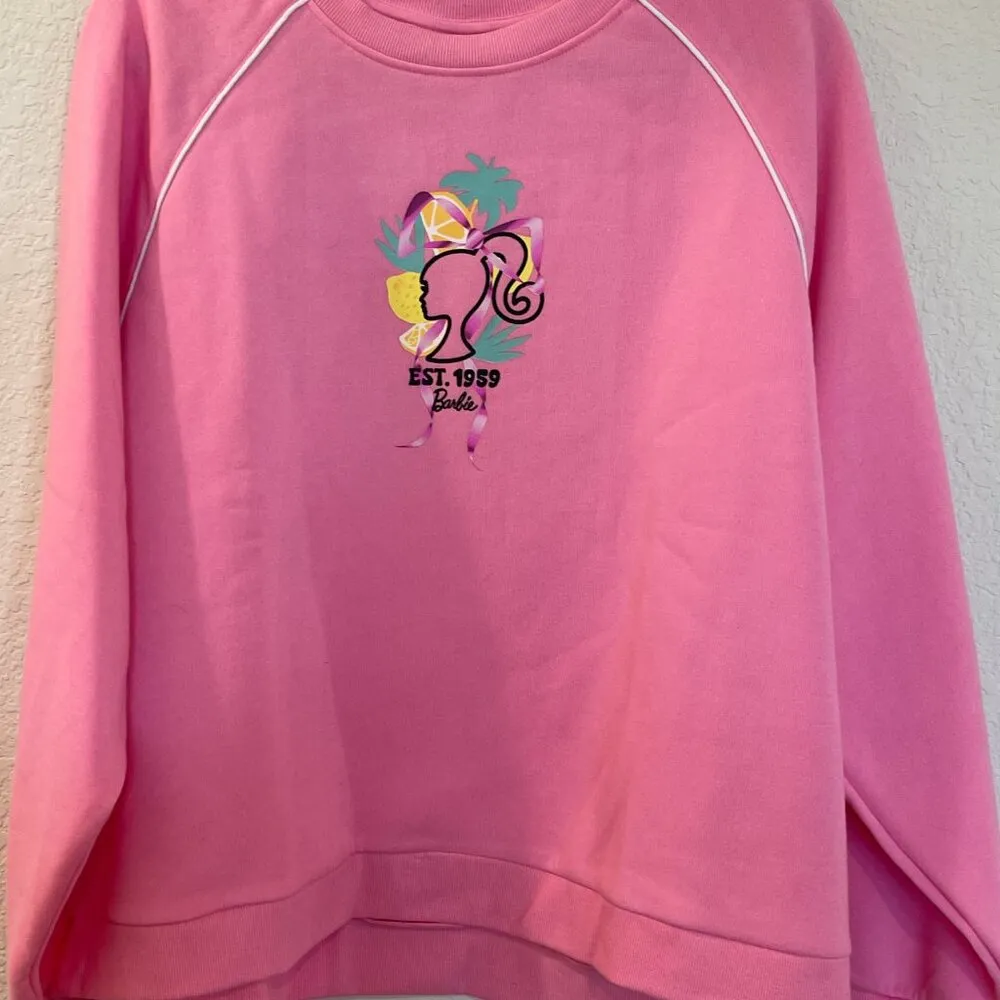NWT Barbie Pink Malibu Sweatshirt Size 1X - Image 6