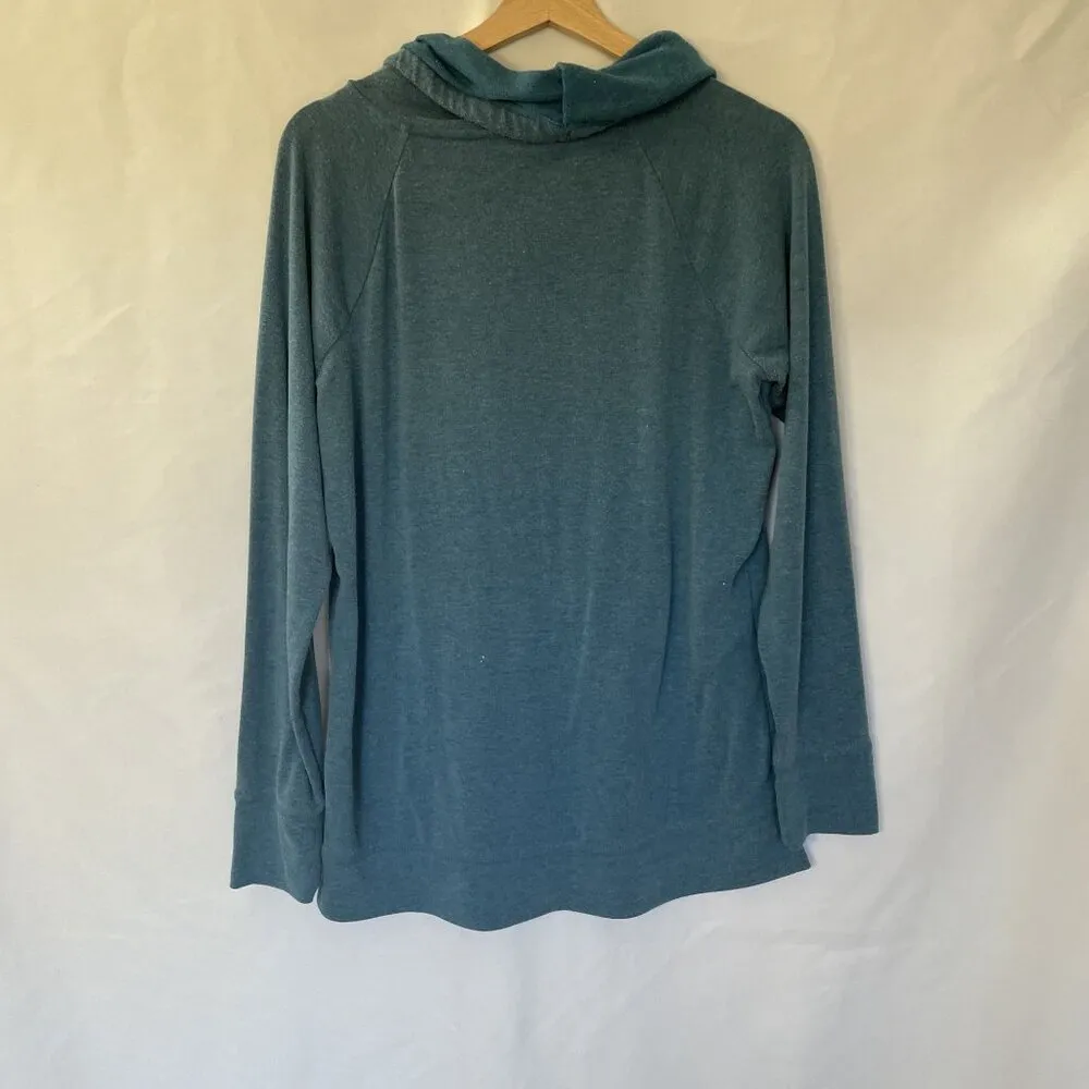 Gaiam athletic workout sweater cowl neck women's size M casual top comfortable - Image 8