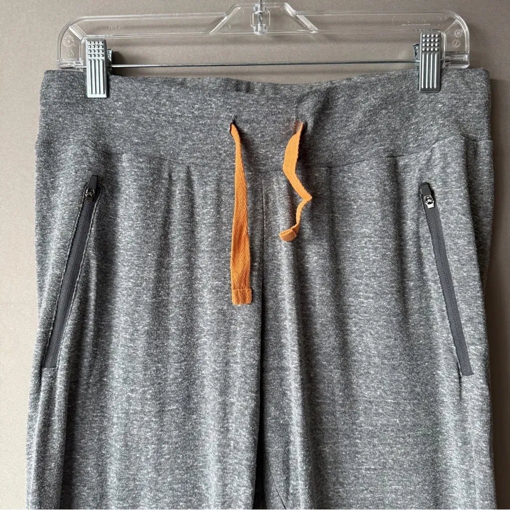 Orangetheory Gray Joggers with Orange Drawstring Size Small - Image 2