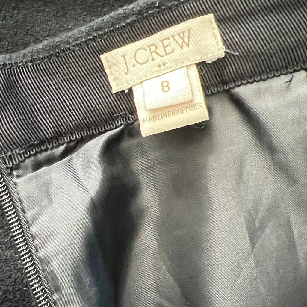 JCrew Factory Black/White Herringbone Mini Skirt Size 8 - Image 4