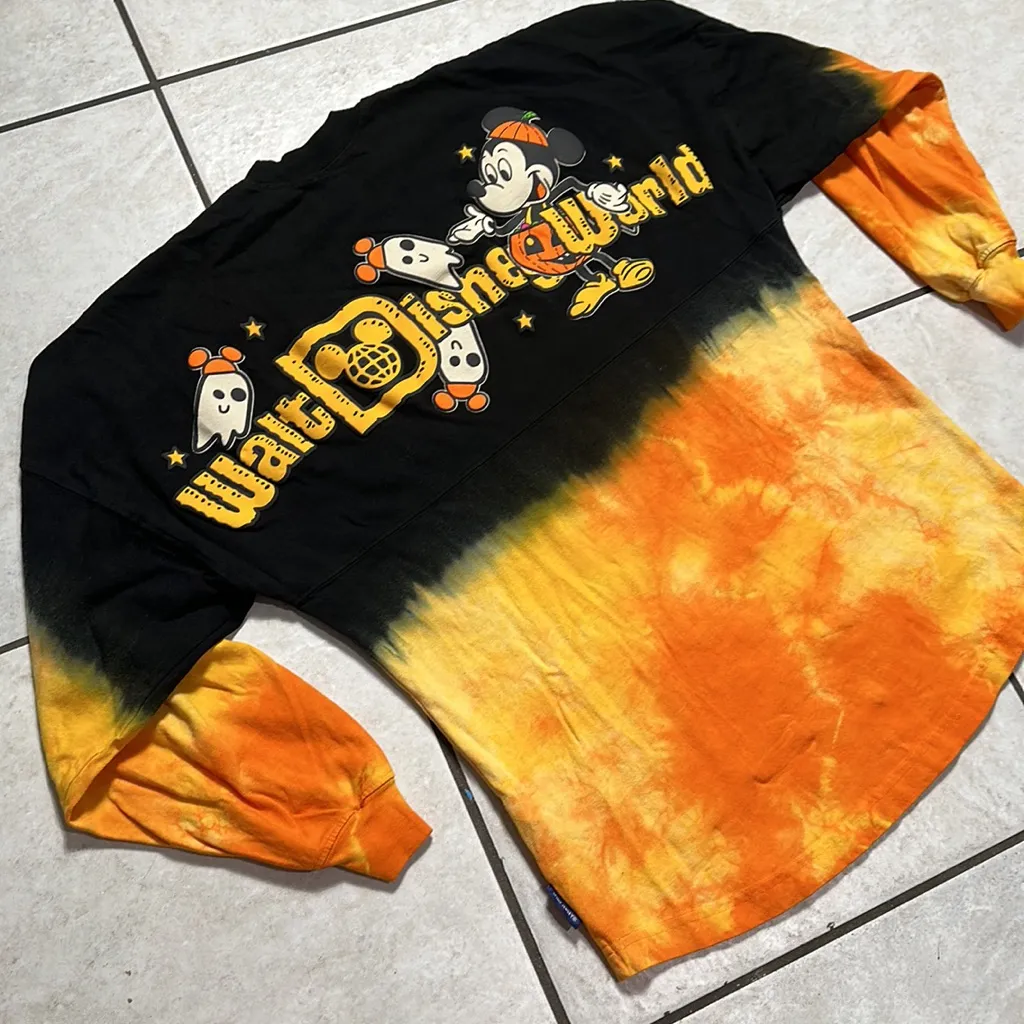 Walt Disney World Halloween‎ Tie-Dye Mickey Mouse Spirit Jersey size XS - Image 2