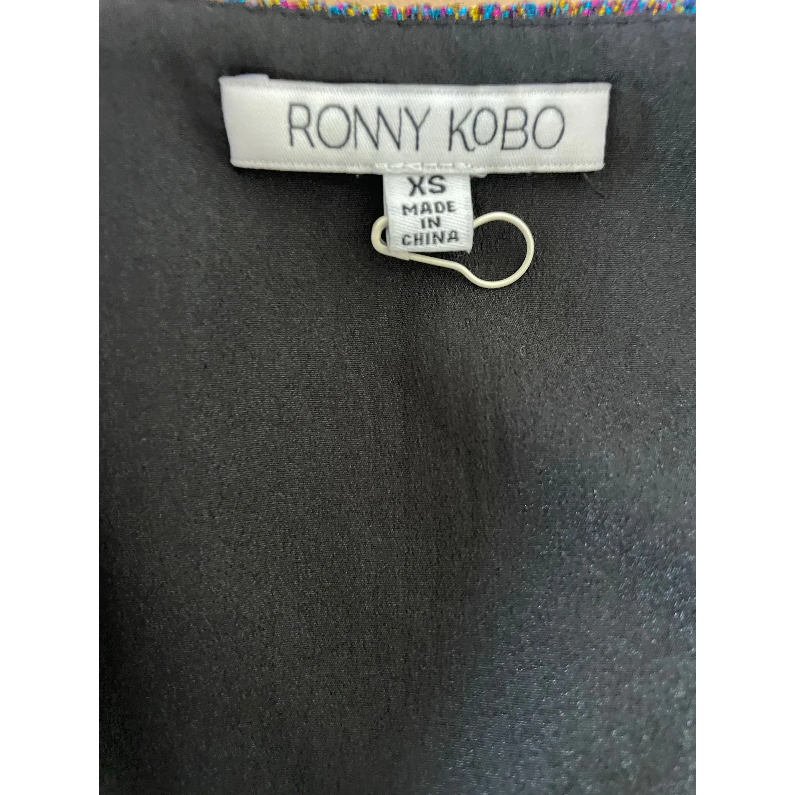 Ronny Kobo Pleated Rainbow Metallic Mini Party Dress Size XS X - Image 8