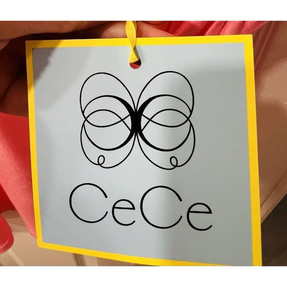 Cece Women’s Pink Begonia V-Neck Short Sleeve Top Size XL Lightweight Casual NWT - Image 7