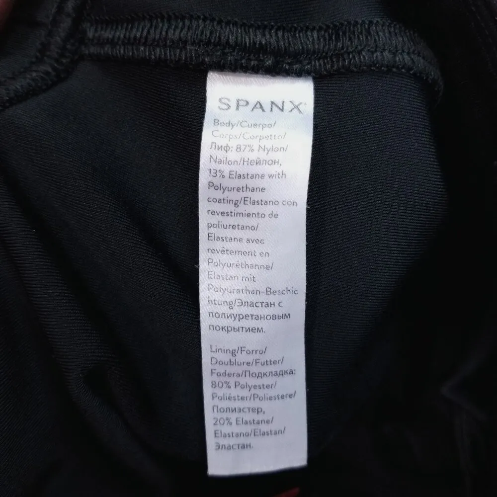 Spanx Quilted Faux Leather Leggings Black Moto Sz Medium - Image 8