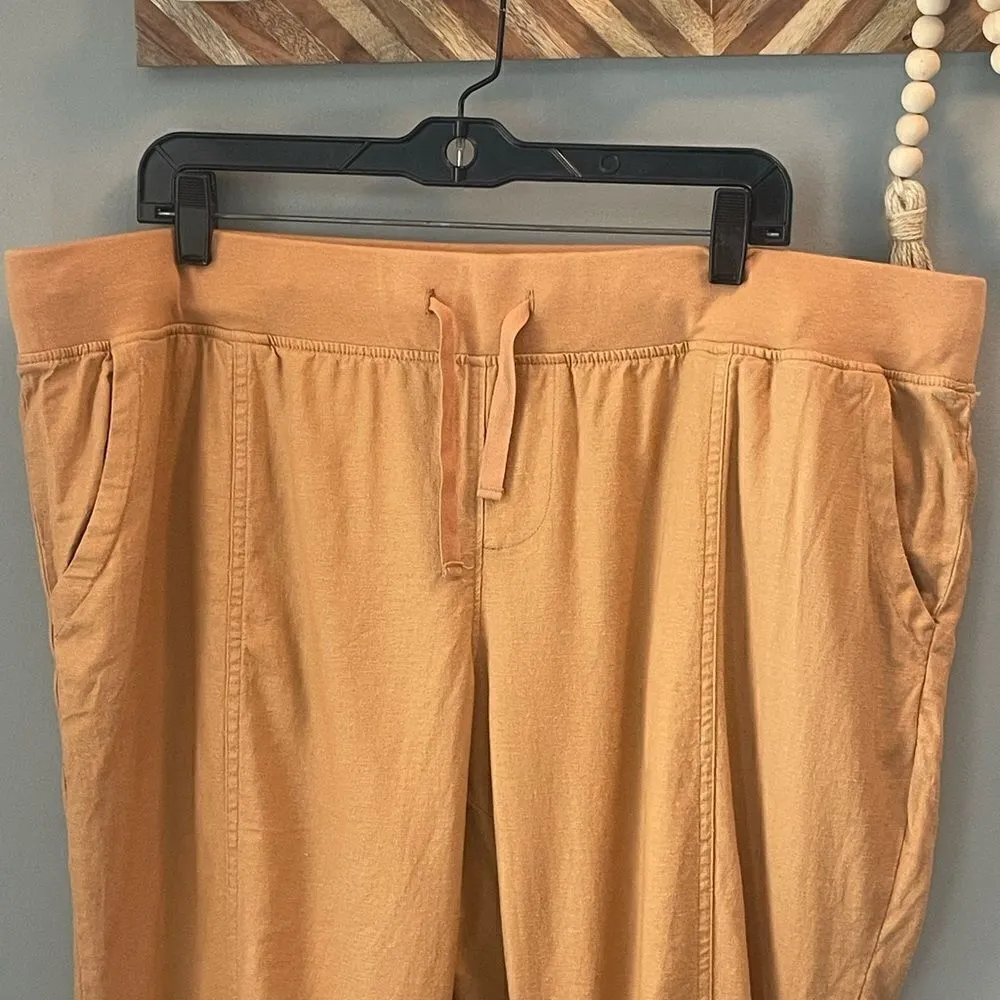 NWT Torrid crop linen elastic drawstring waist pants Size 2X - Image 4