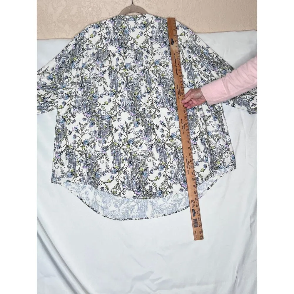 Torrid size 3 top NEW Harper Georgette multicolor  floral summery office - Image 7