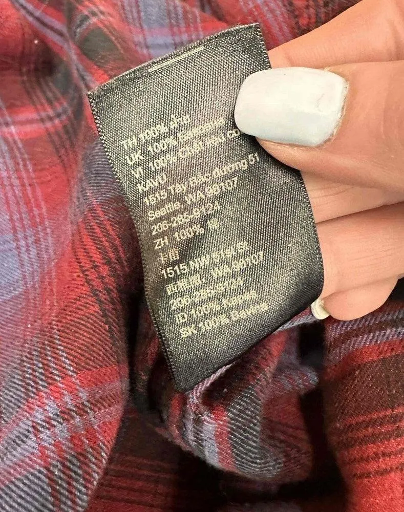 KAVU Jurnee Multicolor Plaid Pattern Flannel Shirt Dress Size Small - Image 10