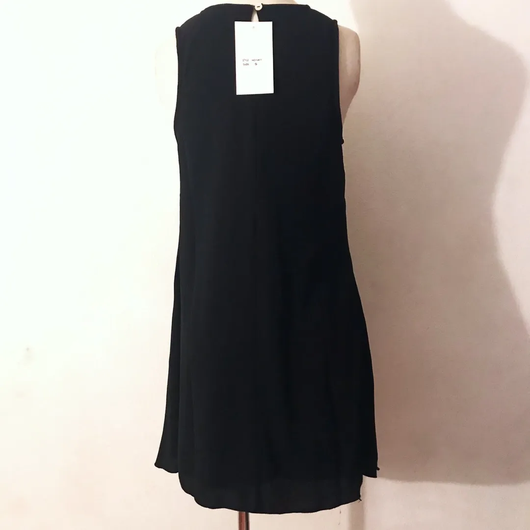 Embroidered Swing Bohemian Dress Black - Image 4