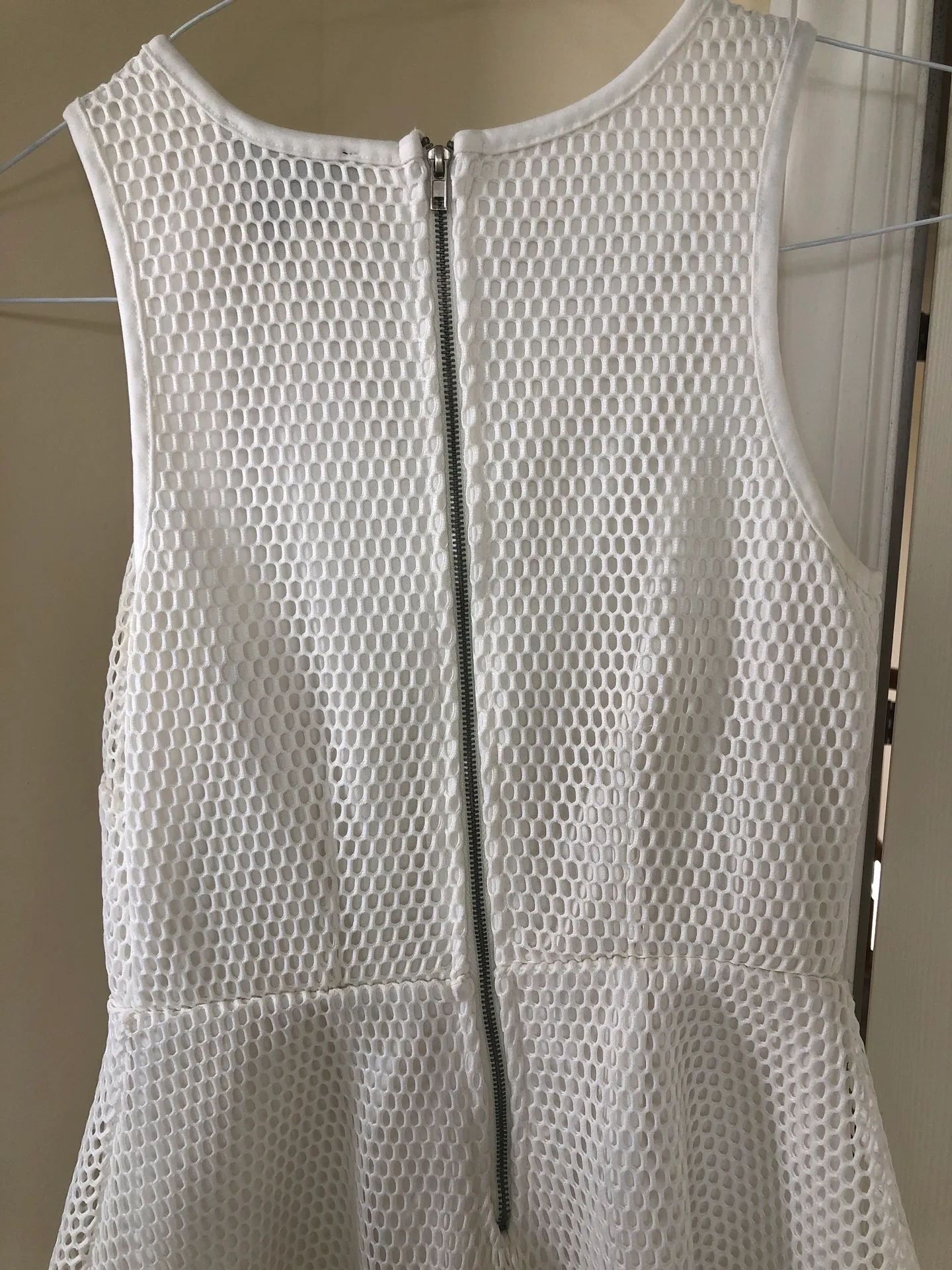 white mesh overlay dress - Image 3