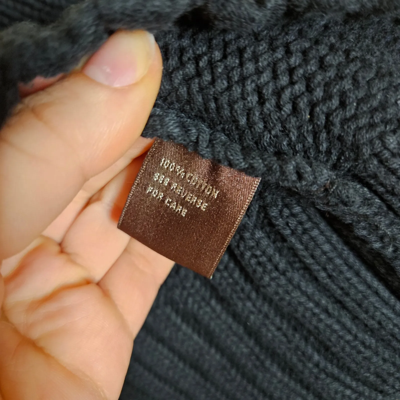 525 America Size Small Black 100% Cotton Black Sweater Thick Heavy Knit Warm - Image 7