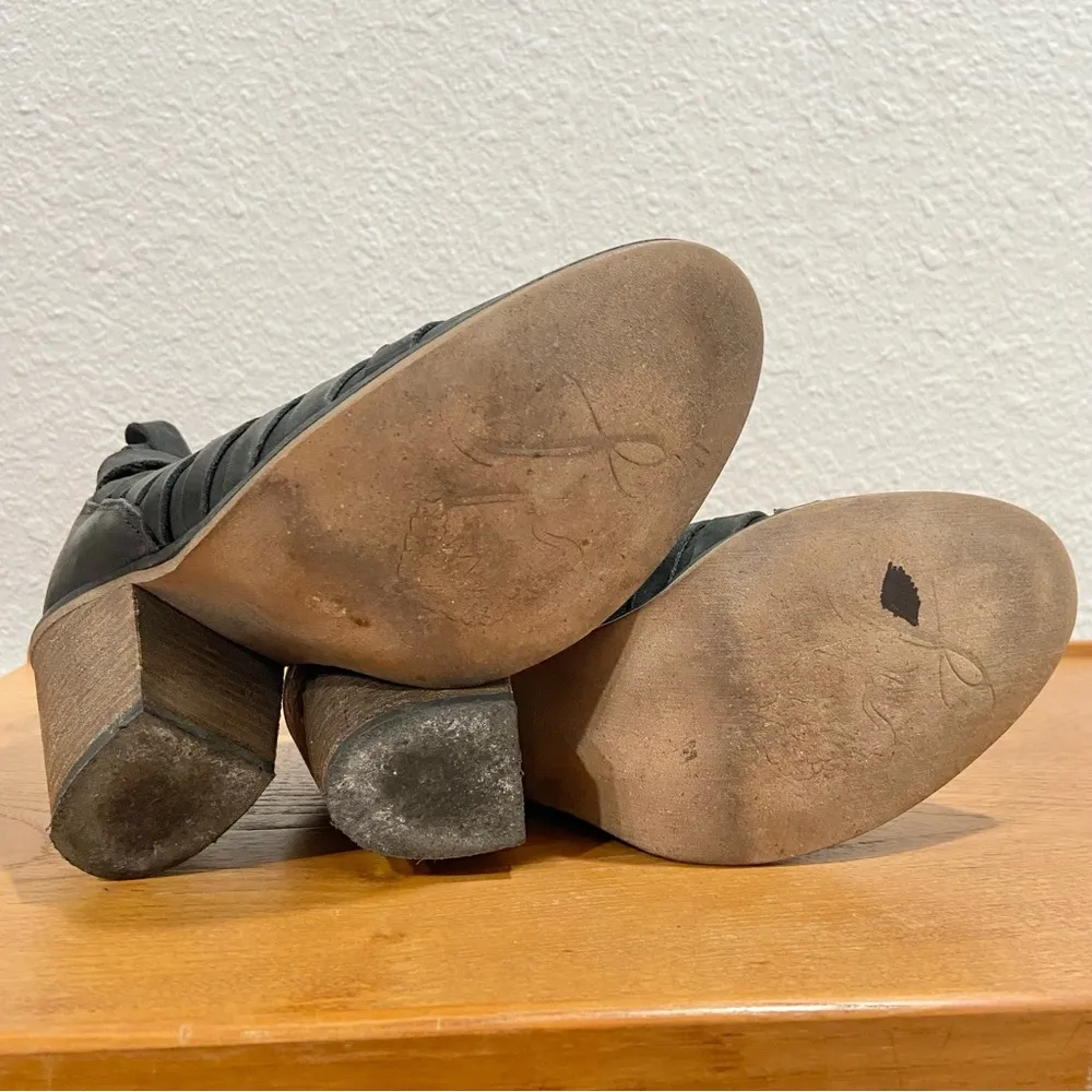 Free People Suede Leather Strappy Ankle Boots / Booties Women’s Sz EU 36 / US 6 - Image 8