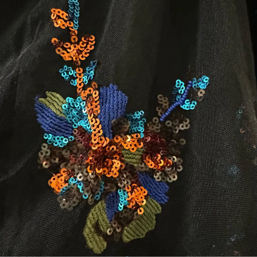 NWT Anthropologie‎ Black Skirt with Sequins and Beading - Image 2