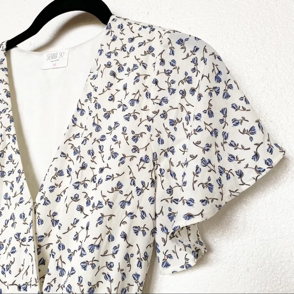 Sienna Sky Floral Print Wrap Top Dress Size XS - Image 3