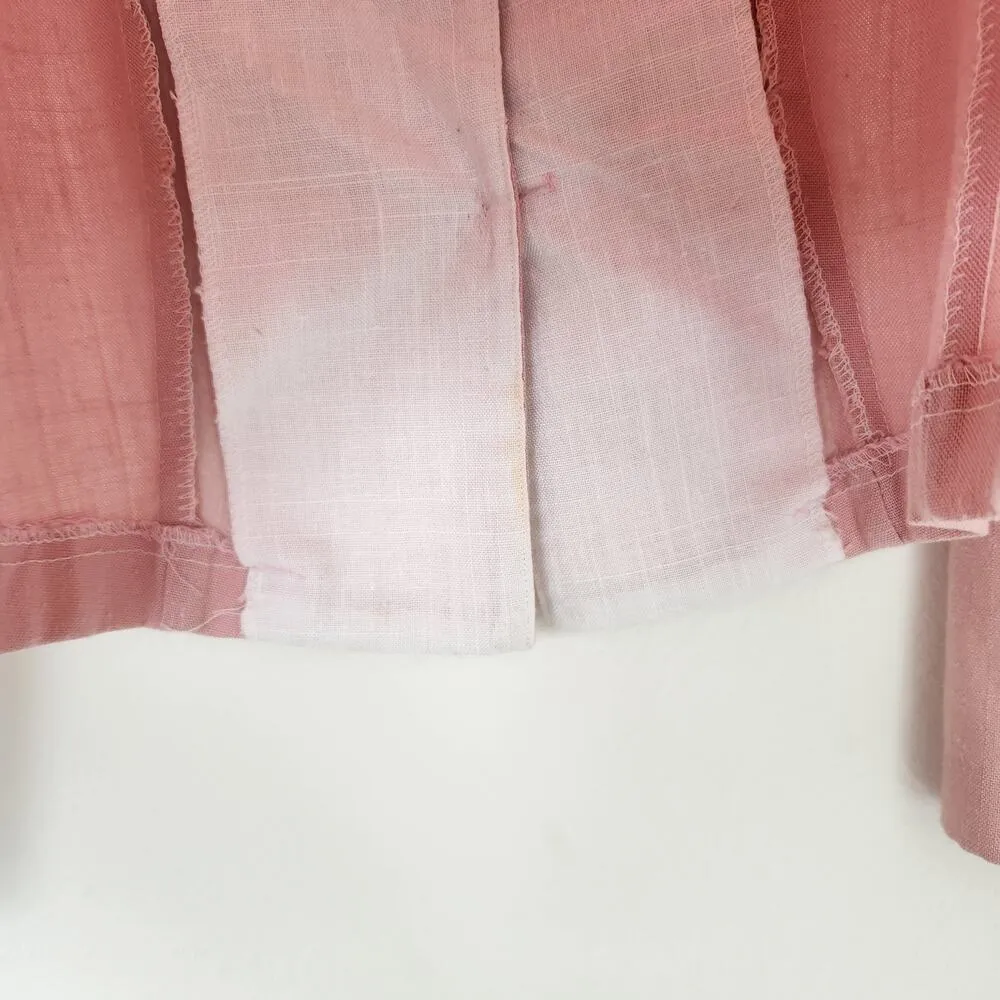 Vintage M Company Pink Blazer One Button Fold Over Collar Should Pad Suit Coat S - Image 10