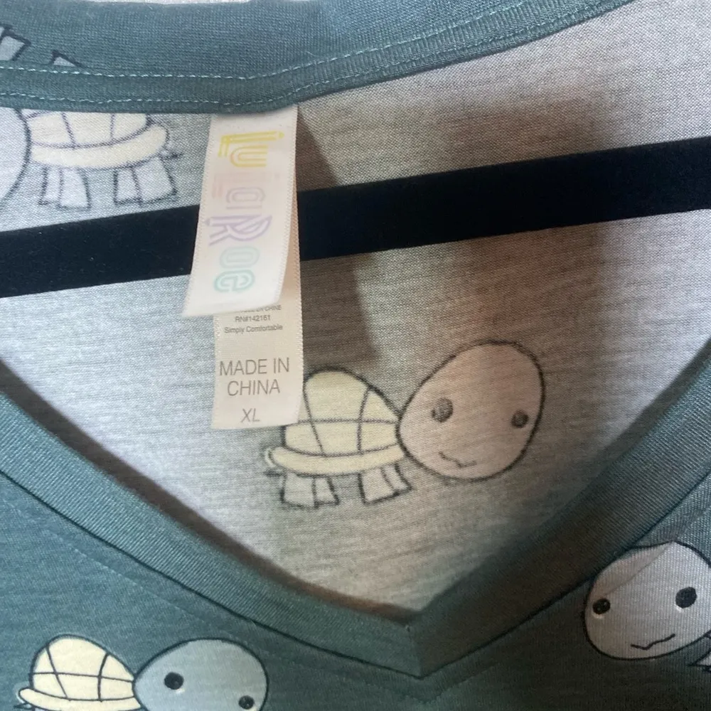LulaRoe Turtle V neck T Shirt Christy T - Image 2