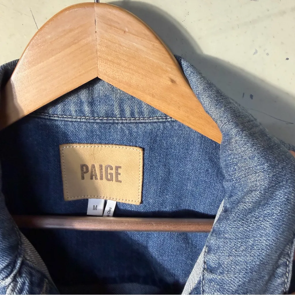Paige Rowan Denim Jacket Size Medium - Image 10