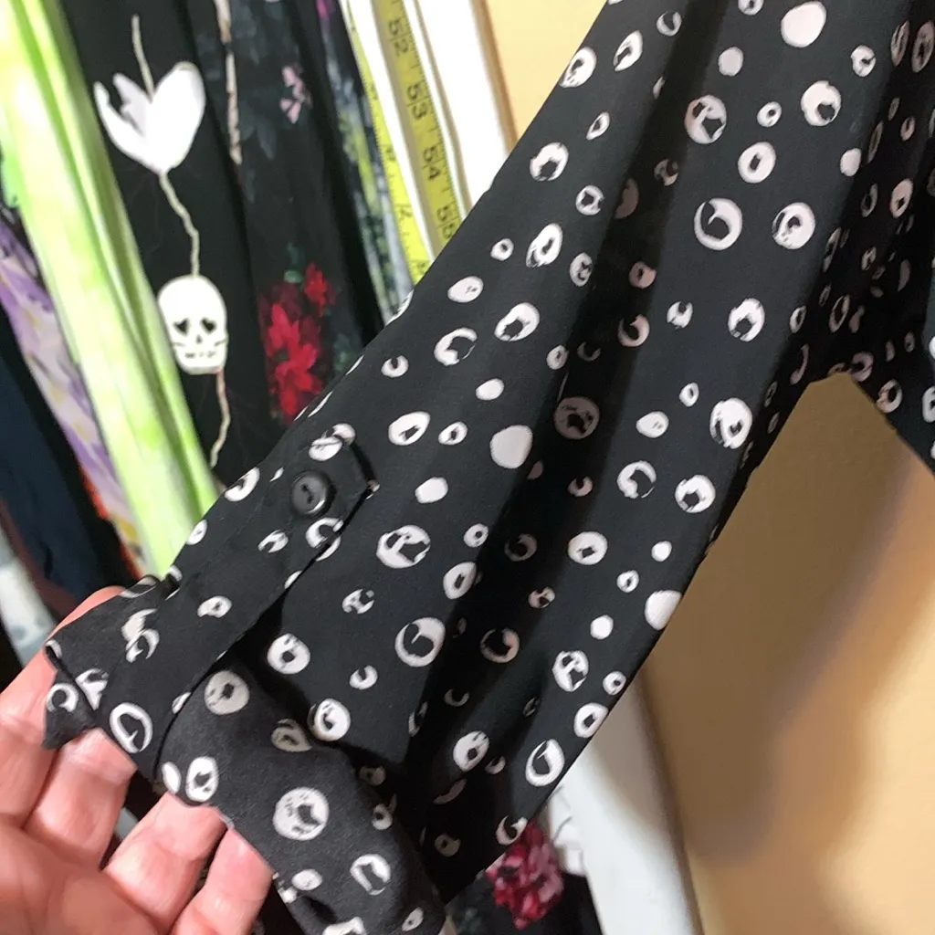 #331 3x Notations NWT Black 3/4 Sleeve Boxy Button Down Shirt - Image 3