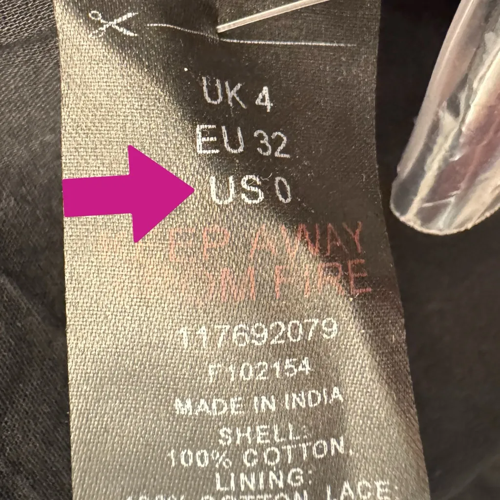 MISS SELFRIDGE Button Front Fitted Mini Dress Short Puff Sleeve Black Size US 0 - Image 6