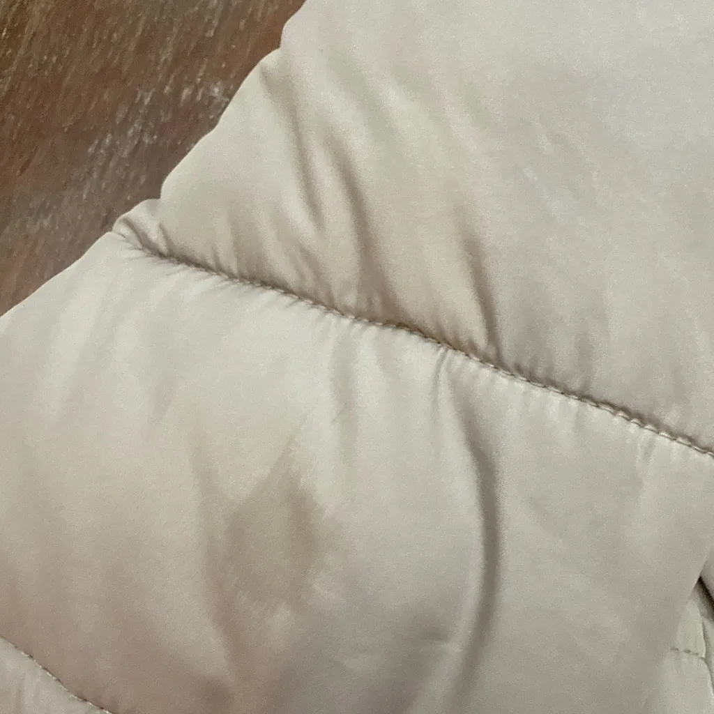 Abercrombie & Fitch Beige Puffer Jacket XS Womens Cozy Winter Plush - Image 6