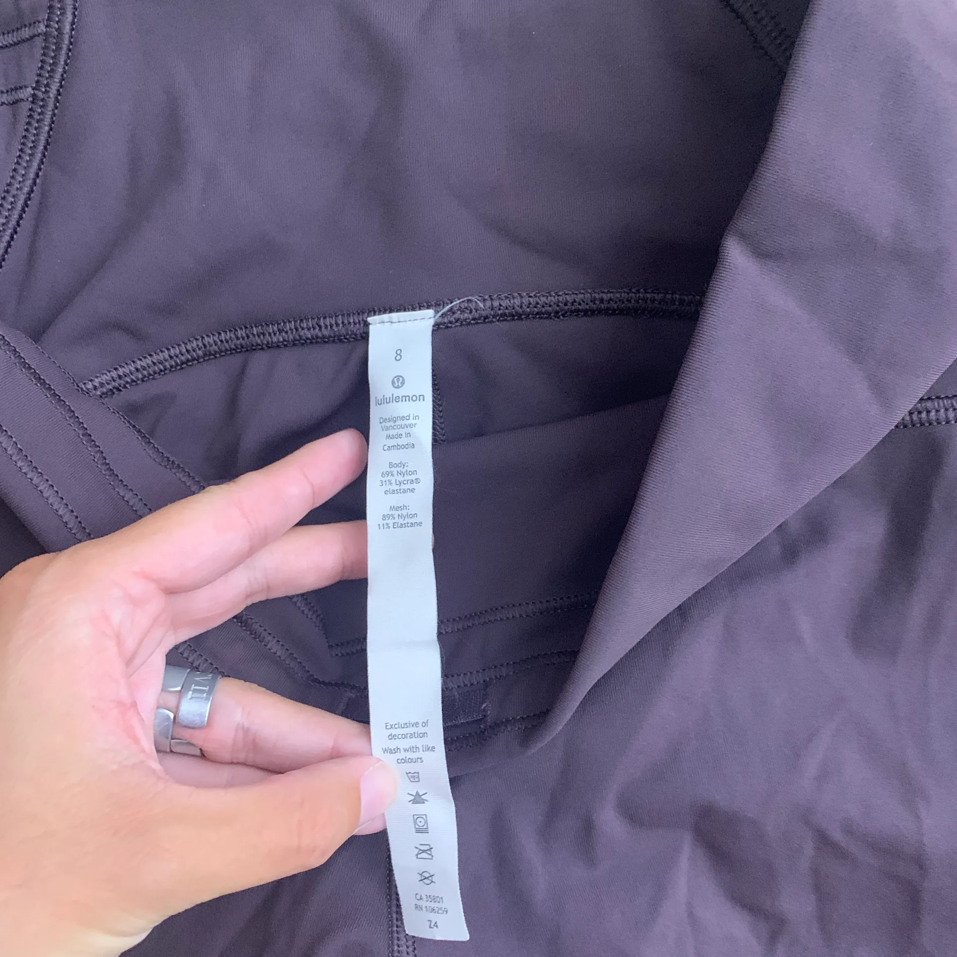 Athletica Purple Cropped Mesh Leggings - Image 4