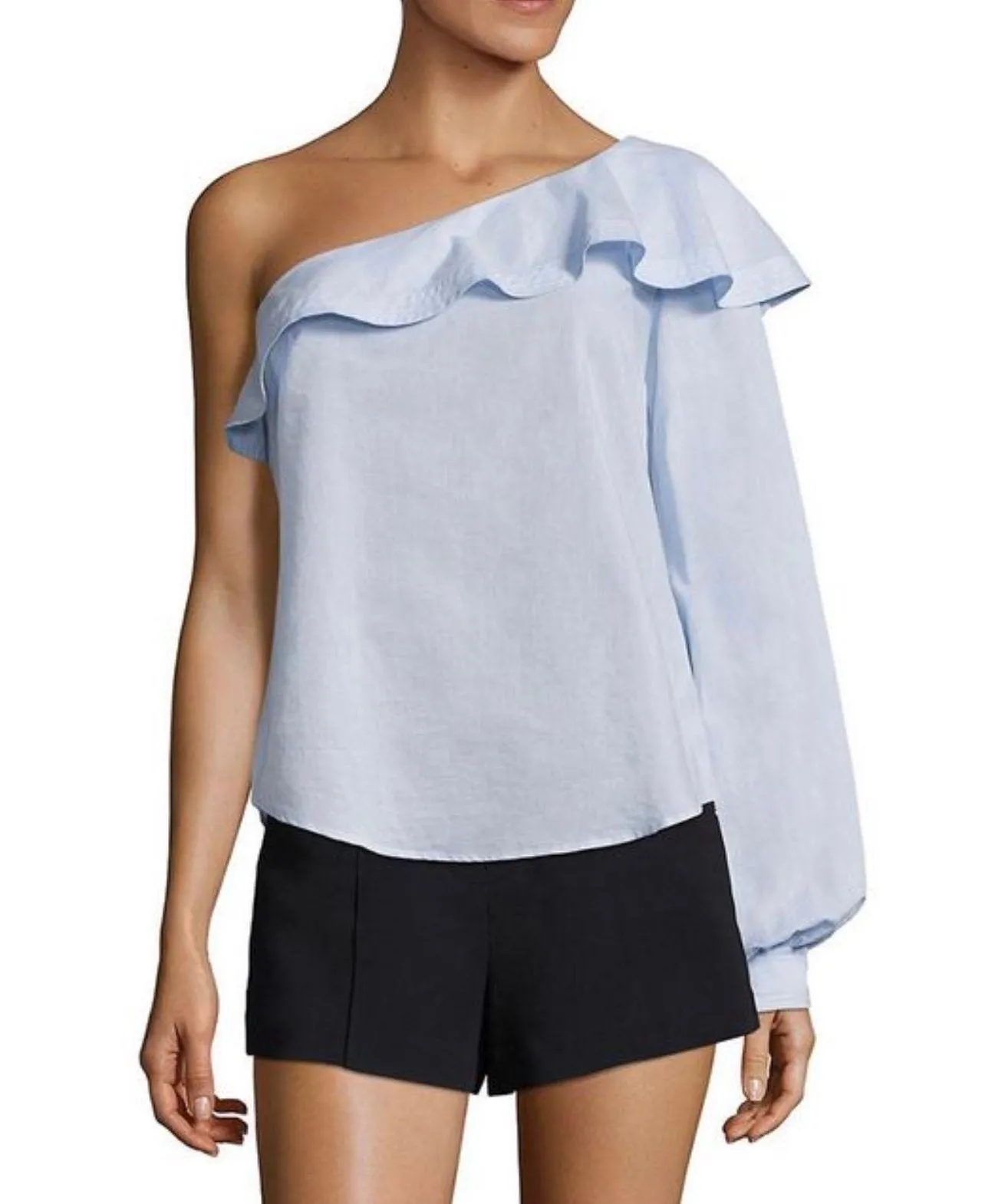 One Shoulder Blue Top - Image 2