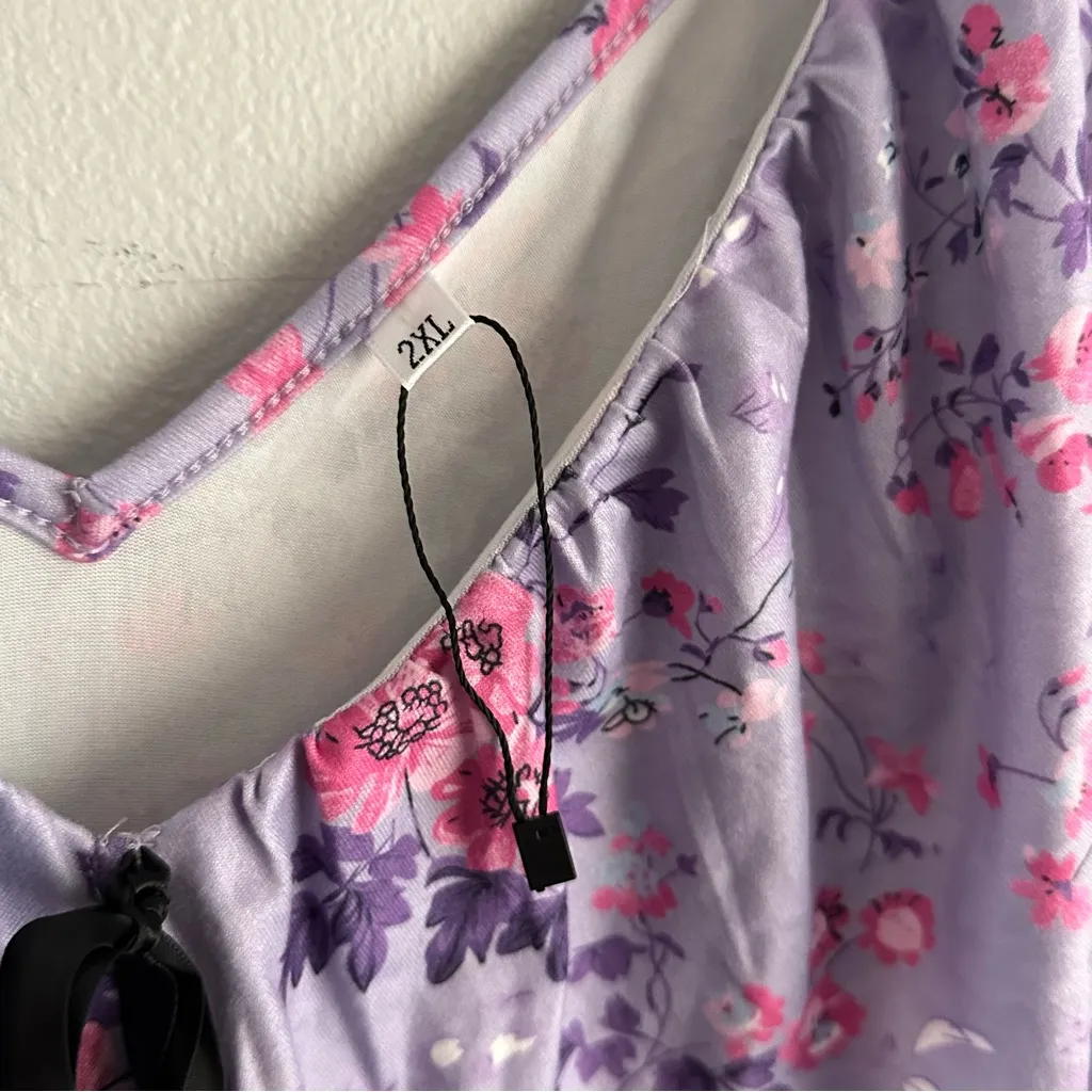 XXL purple floral maxi dress - Image 8