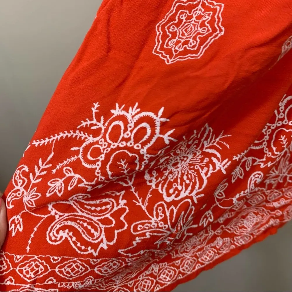 LOFT Ann Taylor Ole Swing Dress Floral Halter Pom Pom Fringe - Image 6