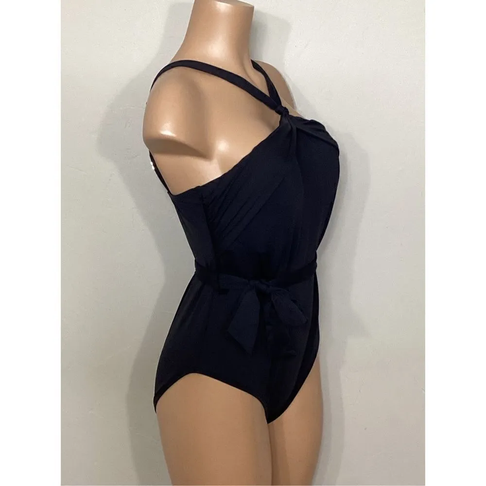 New. La Blanca black swimsuit with tie. Retails $149. Size 14 - Image 5