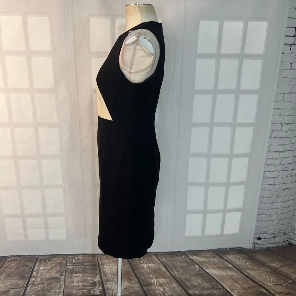 Classique entier black colorblock sleeveless sheath dress size 6 - Image 6