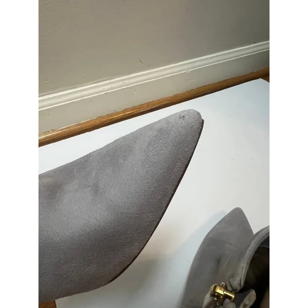 L'agence Aimee Grey Suede Ankle Booties Sz. 38.5 (US 8.5) - Image 6