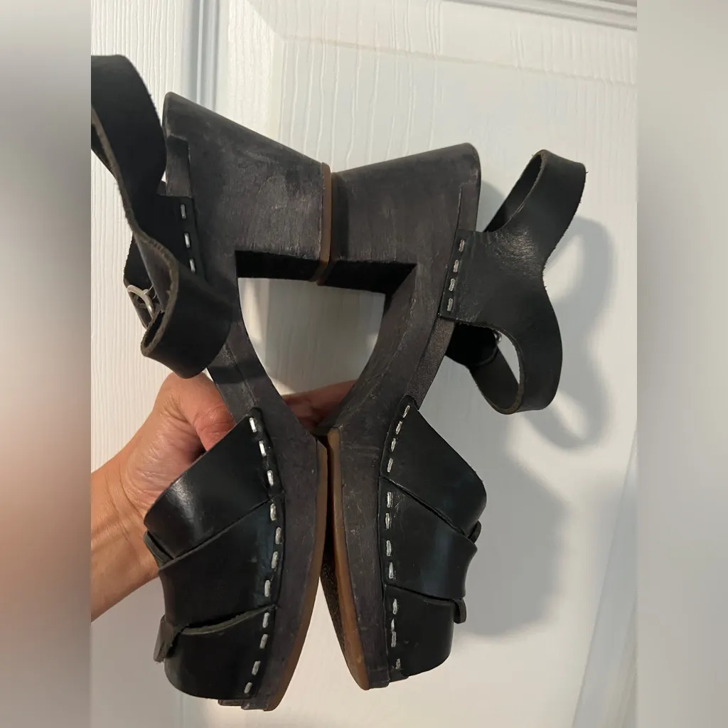 Hasbeens Swedish Clogs Toffel Nailed in Sweden Black Wood 35 Retro Y2K Vintage Size undefined - Image 3