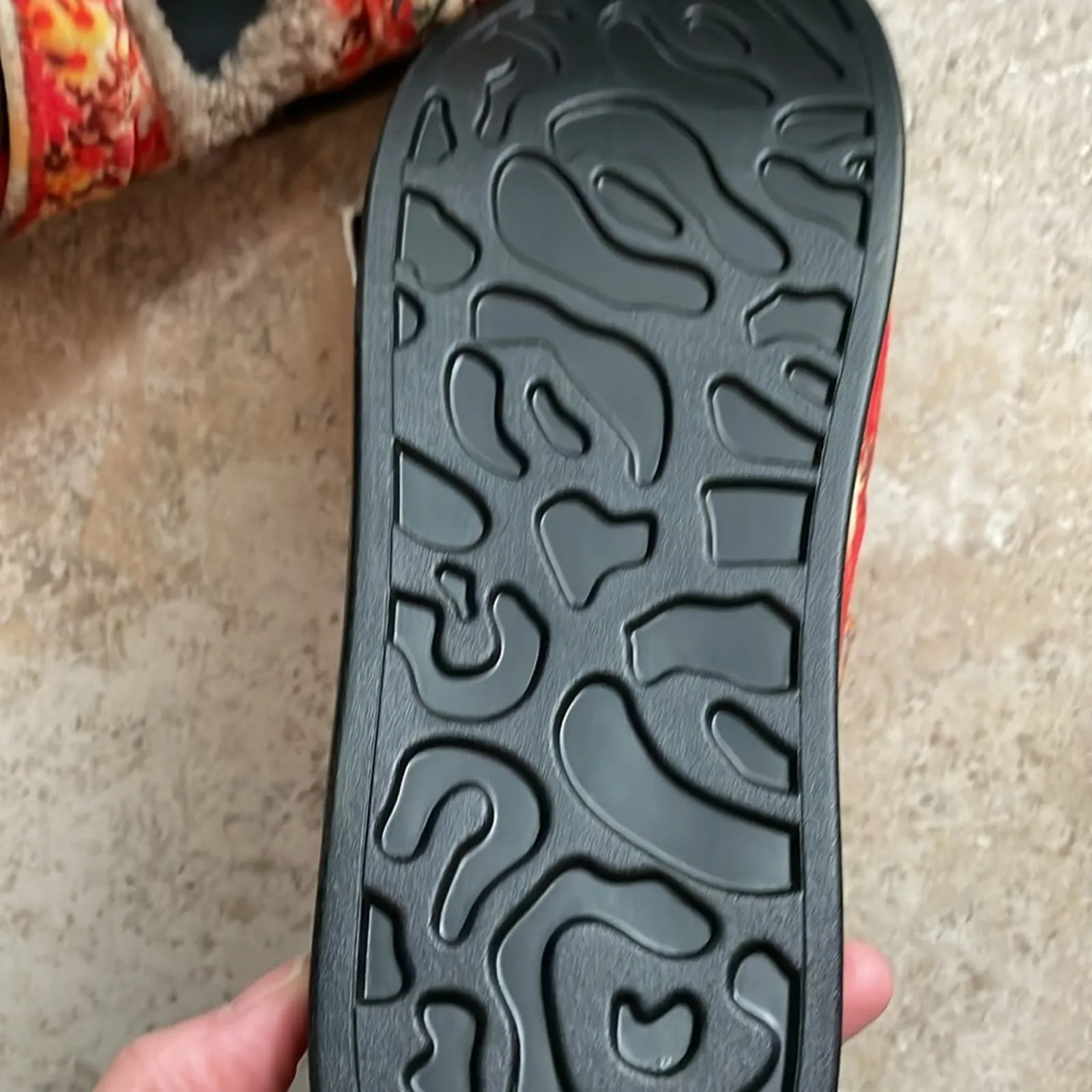 Aerosoles AWARE X Laura Ashley Olivia Faux Fur Slide Sandal Wave - Image 10