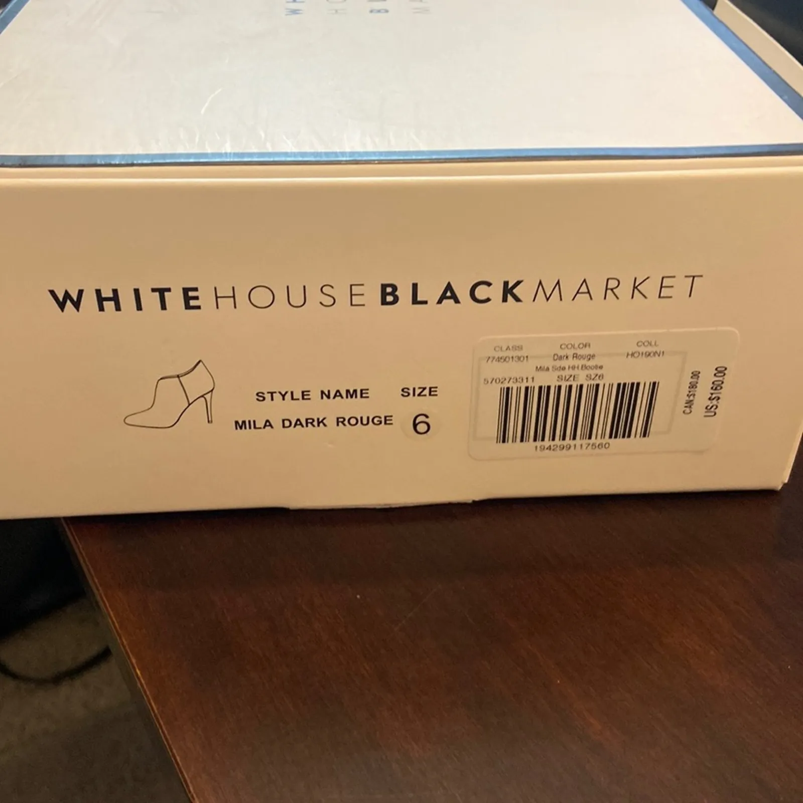 WHBM Mila 4” boots, Size 6, dark rouge color - Image 8