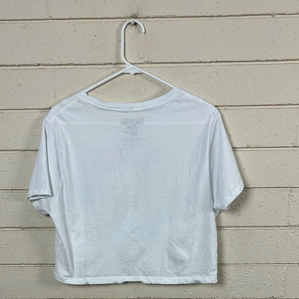 Blink 182 White Cropped Band Tee size 2X - Image 5