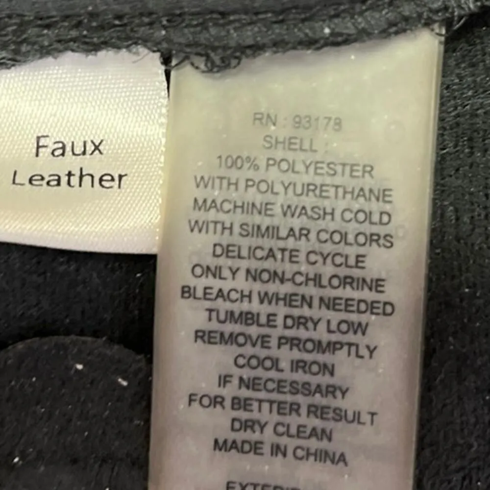 Elie Tahari Womens Black Faux Leather Straight Leg High Rise Ankle Pants Size 29 - Image 5